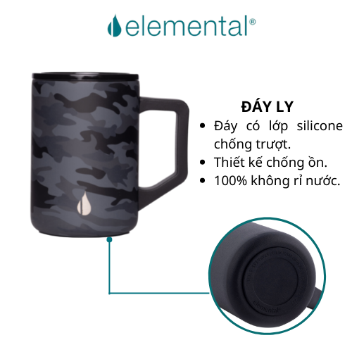 Cốc giữ nhiệt Elemental Summit 470ml - Đen camo - Ảnh 3