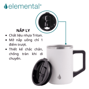 Cốc giữ nhiệt Elemental Summit 470ml - Trắng - Ảnh 4